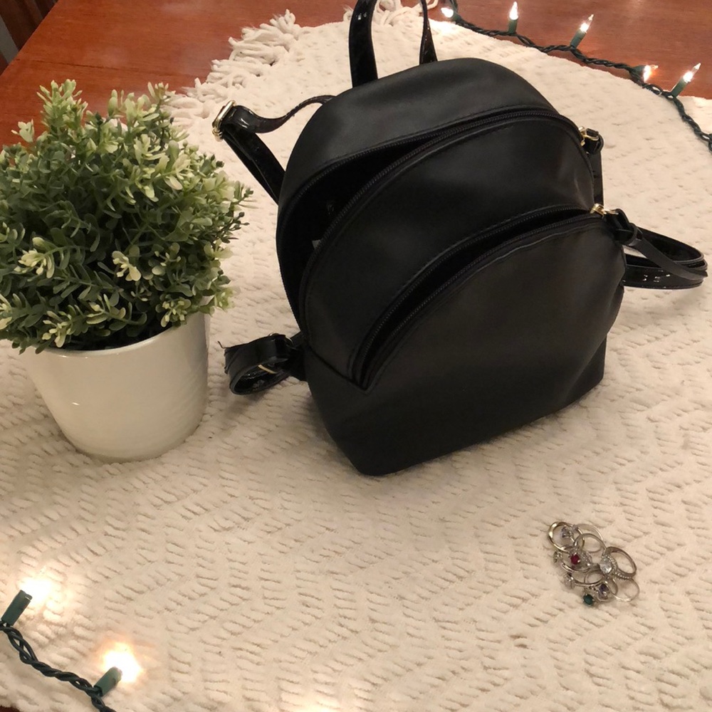 Small black backpack purse (with a free surprise!)